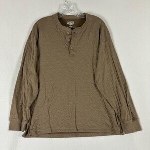 North Hudson Outfitters Men’s Brown Long Sleeve Shirt/Sweater Soft/Ruffled